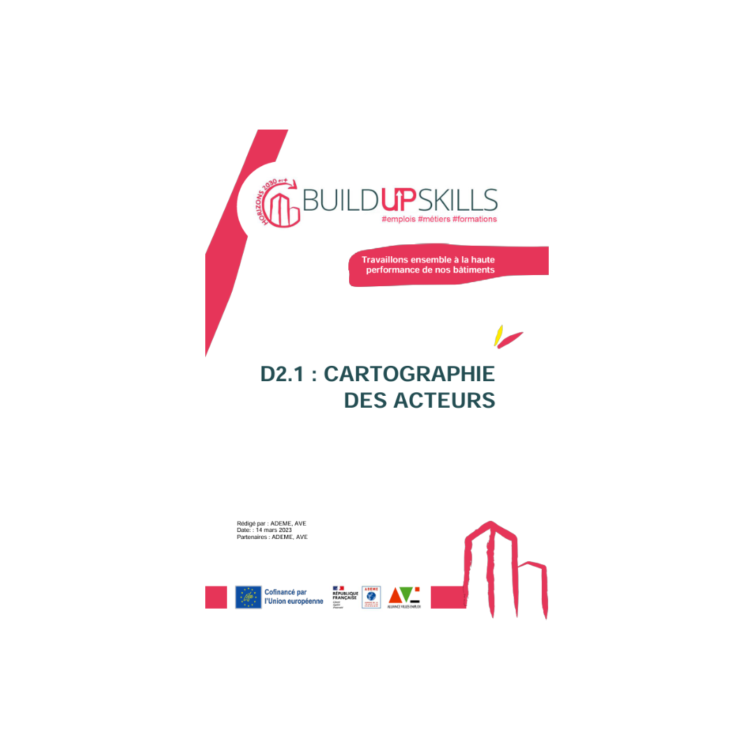 Cartographie des acteurs Build Up Skills 2